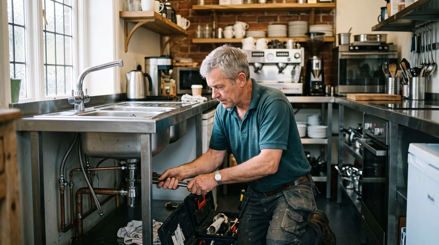 Café kitchen plumbing